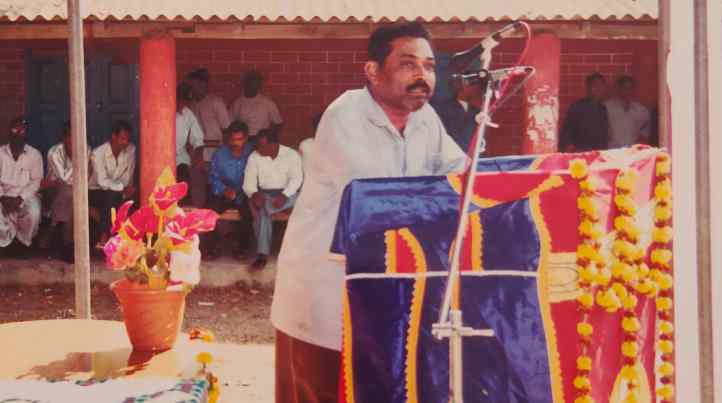 At a college function