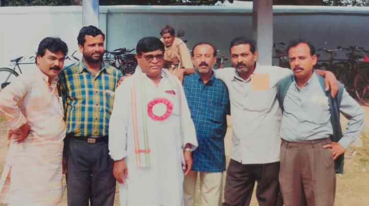 With colleagues